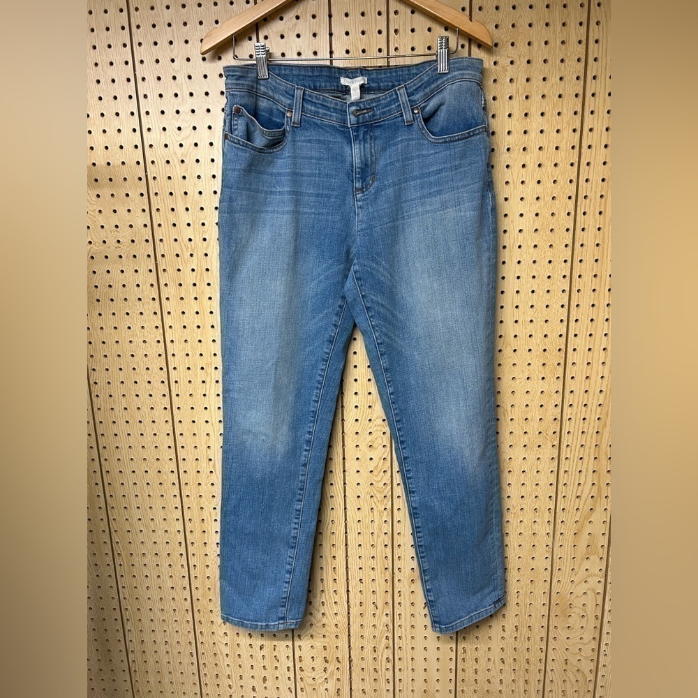 Eileen Fisher Light Wash Jeans - Picture 2 of 6